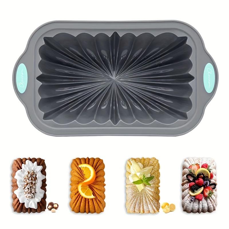 1pc Silicone Toast Cake Pans Rectangle Flower Shaped Cake Baking Pan Baking Tool Toast Pan Cake Mold