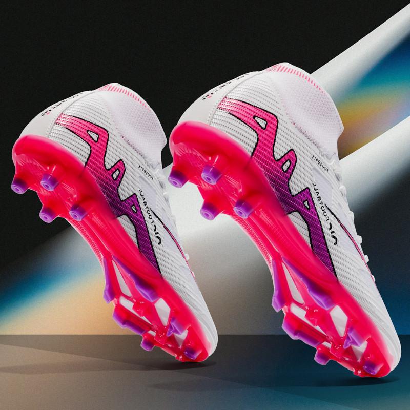 

Новые высокие футбольные бутсы для мальчиков-подростков и девочек, TF шиповки, AG длинные шипы, футбольные бутсы для соревнований 45