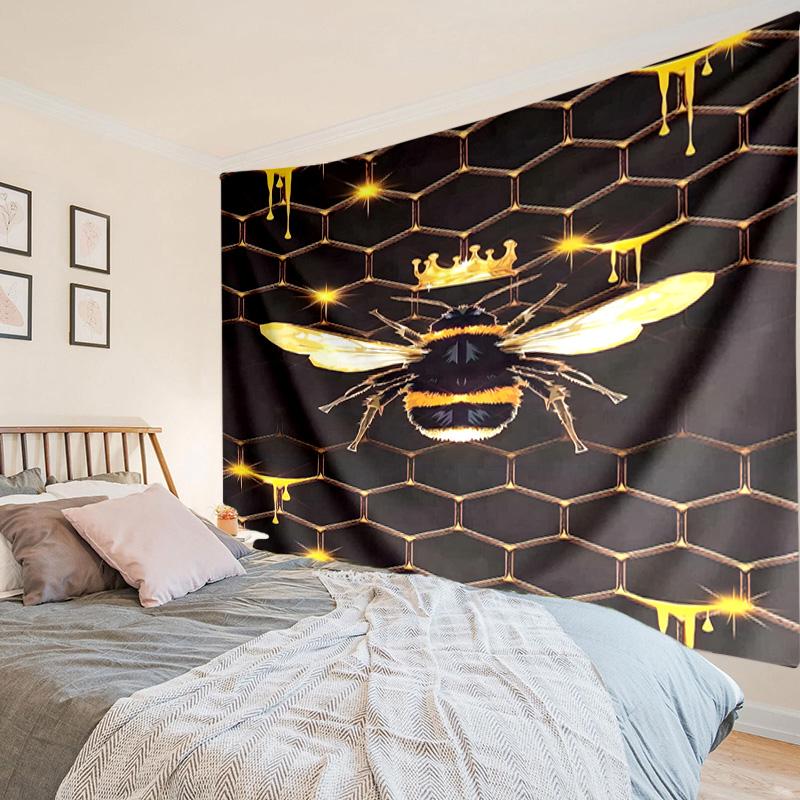 Bumblebee And Sunflower Tapestry Room Decoration Wall Hanging for Living Room Bedroom, Dormitory, Birthday and Christmas Gifts
