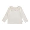 Yooyoo Girl's Embroidered Doll Collar Long Sleeve Top