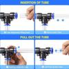 40Pcs/60pcs 1Box 1/4" OD PU/PY/PE/PL Kit Pneumatic Air Fittings Hose Connector Quick Release Connector