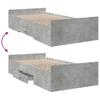 Bed Frame with Drawers Concrete Grey 75 x 190 cm Engineered Wood