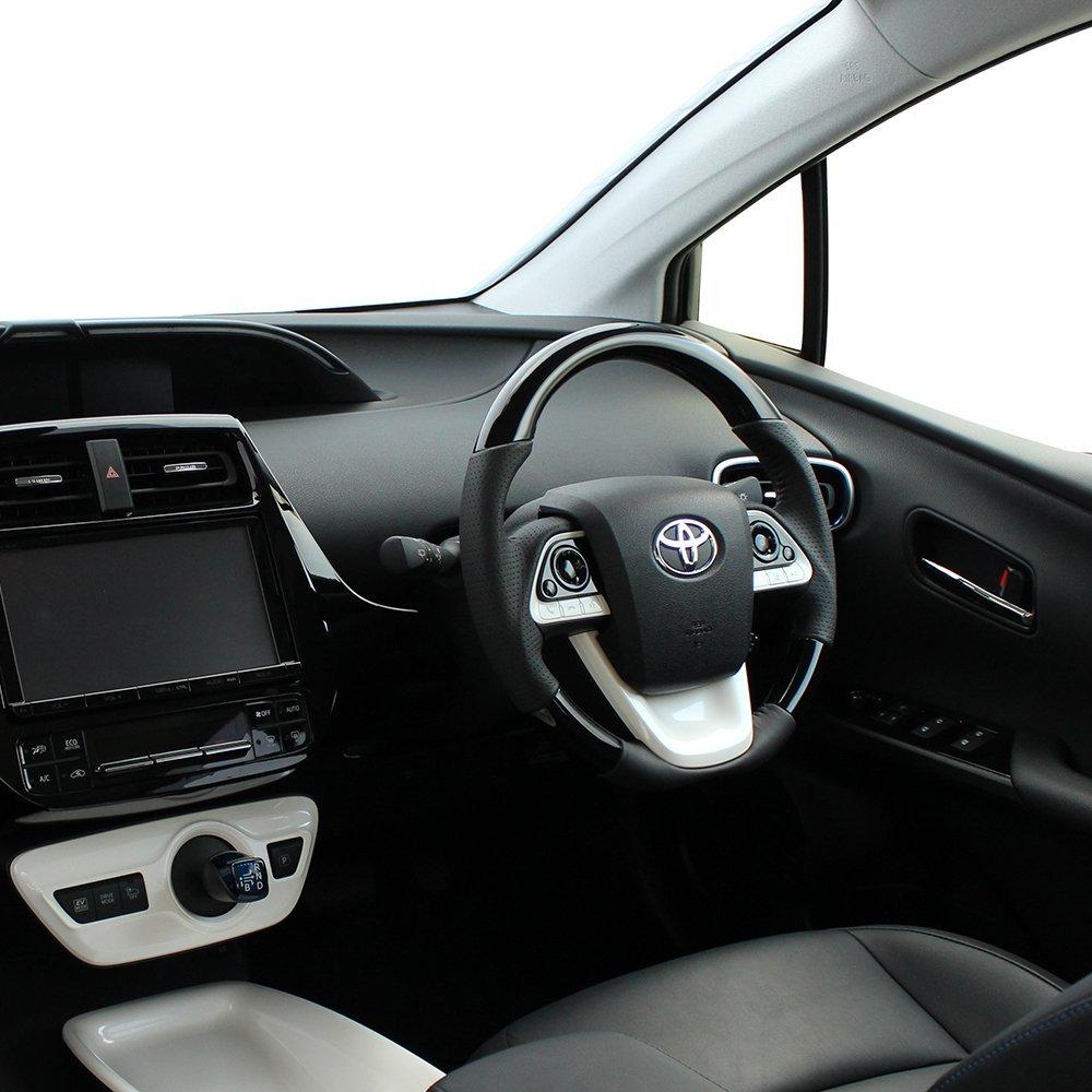 REAL Original Series Blackwood Steering Wheel (50-BKW-BK) for Prius (50 Series), Prius PHV (50 Series), and Mirai