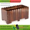 Outdoor Carbonized Wood Planter Box