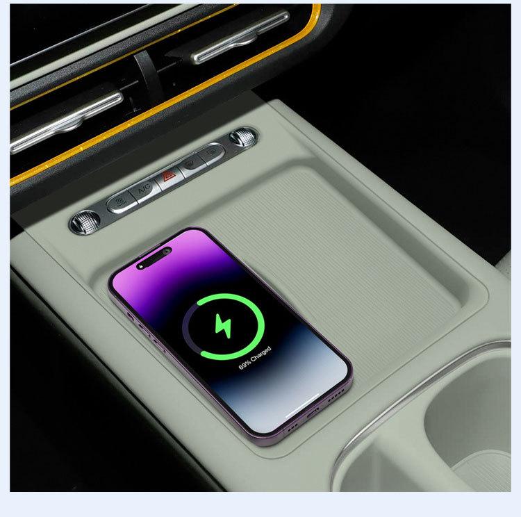 Chery QQ3 EV Silicone Wireless Charging Pad - Compatible with 26 Models, Center Console Phone Pad Accessory for Interior Decoration