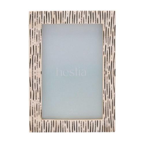Hestia Bone Striped Photo Frame