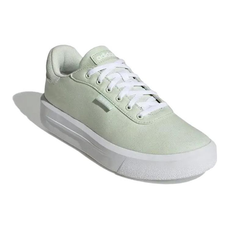 Adidas Neo Grand Court Platform Canvas Thick Sole Non-Slip Wear-Resistant Low-Top Skate Shoes Women sneaker Green GW6907