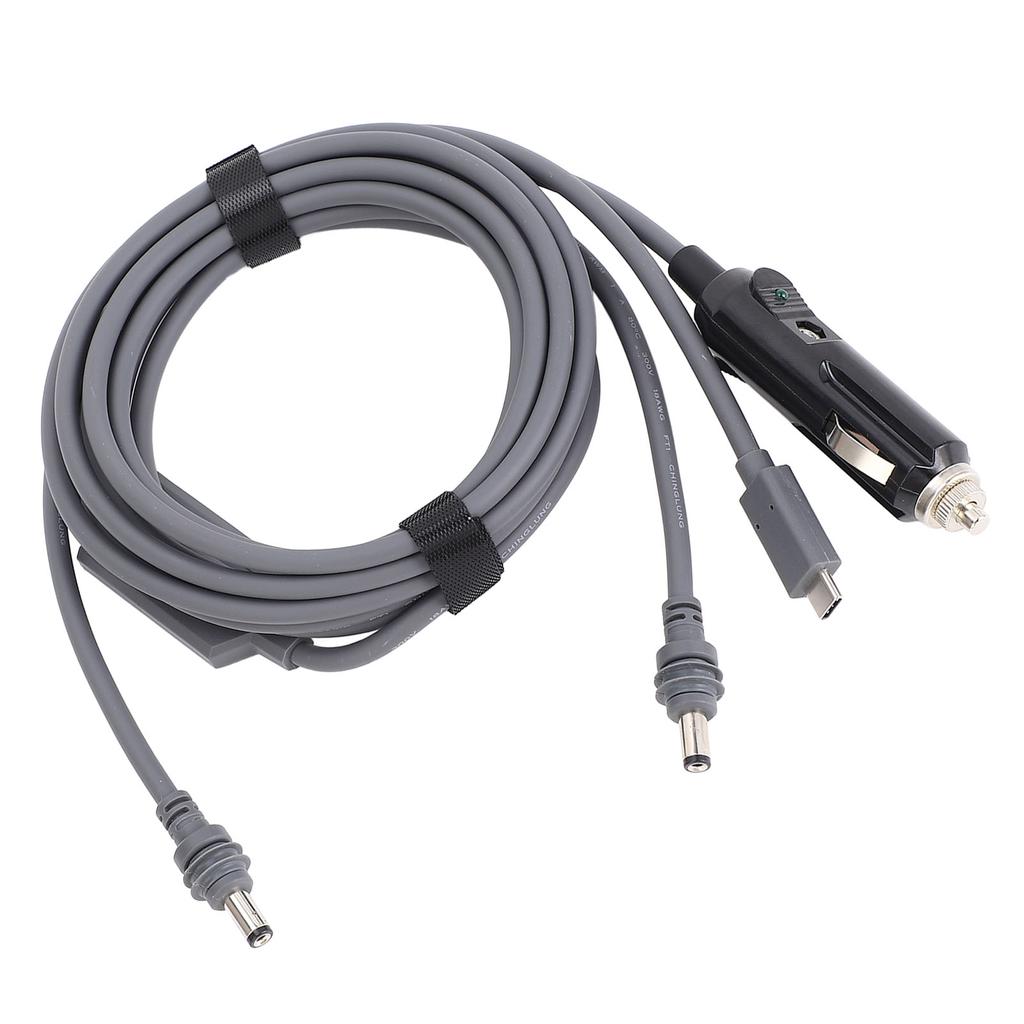 5 meter strømkabel for mini satellittantenne 3 i 1 DC-port PD Type C 12V 24V billaderinngang