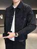 Men's Trendy Slim-Fit Leather Jacket - Autumn/Winter High-End American Style with Lapel