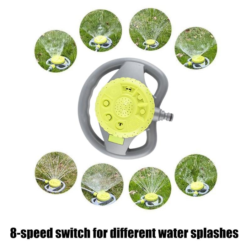 360 Degree Rotating Sprinkler Head With 8 Adjustable Sprayed Patterns For Backyard Flower Bed Garden And Lawn Irrigation