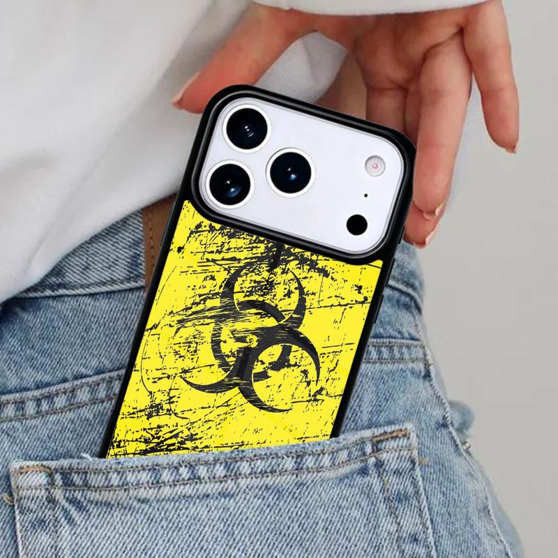 Biohazard Symbol Phone Case for iPhone 16e 15 14 13 12 17 Pro Max Plus Air 17pro Cover Coque