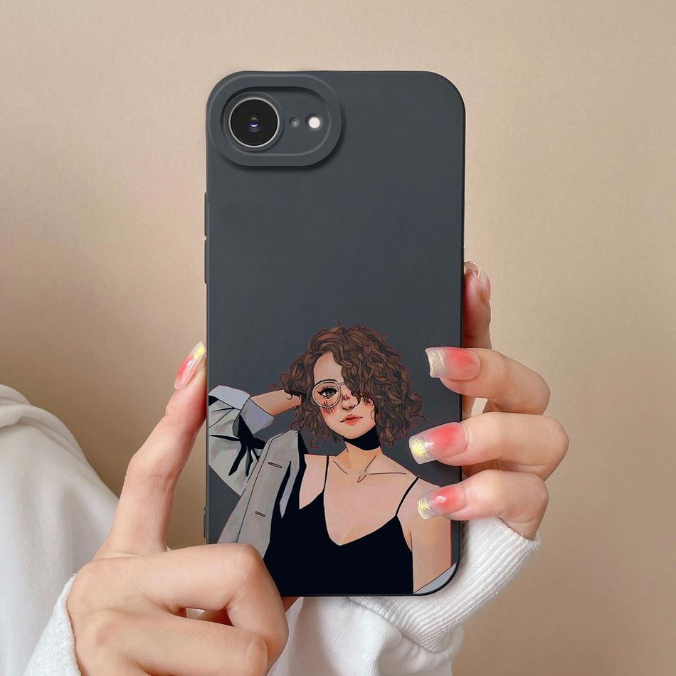 Cute Cartoon Cover For iPhone 16E Case For iPhone SE 2025 High Quality Premium Liquid Silicone Camera Protection Soft Phone Case iPhone 16E