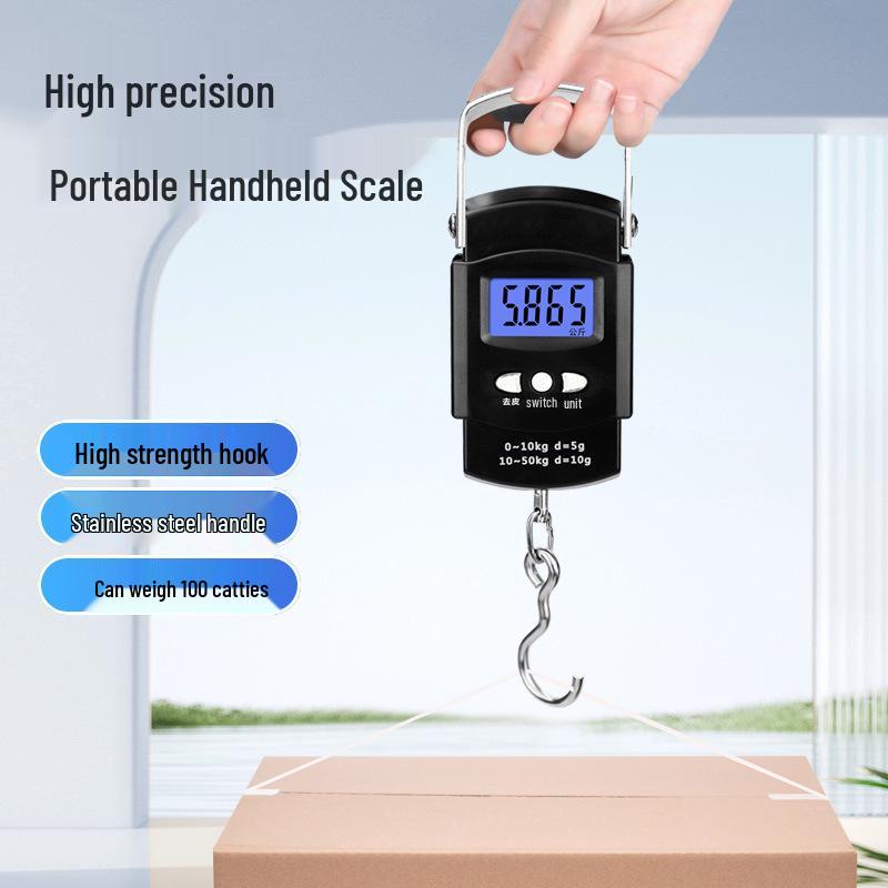 Kompakte Präzisions-Handwaage mit Maßband - Tragbares grenzüberschreitendes elektronisches Wiegeinstrument für den Haushaltsgebrauch