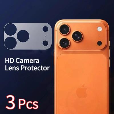 3 Stück HD Transparenter Mattierter Kameraschutz für iPhone 17 Pro Max 17 Pro Kratzfest Vollabdeckung Klare Rückplatte Linsenfolienkappe