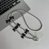 Long Long Crossbody Phone Chain Bow Cellphone Lanyard Kawaii Beads Phone Strap  Phone Accessories