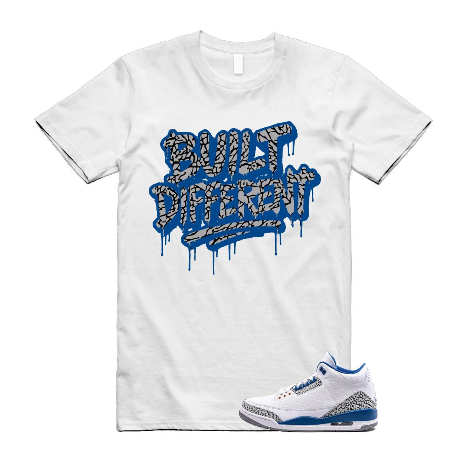 3 True Blue White Cement Grey Wizards T Shirt Match BUILT 2XL