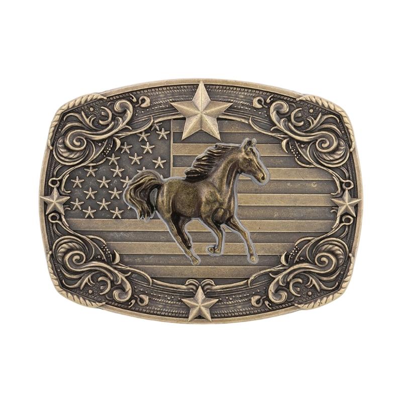 

Replacement Belt Buckle Retro Horse Metal Leather Craft Belt Buckle Photo Props Punk Belt Buckles for Men Women