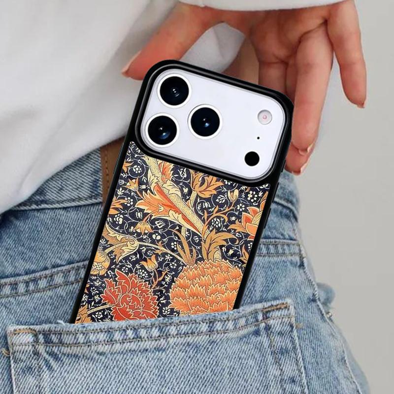 William Morris Strawberry Thief Phone Case for iPhone 17ProMax 12 13 14 15 16e 17 Pro Max Plus Air Cover