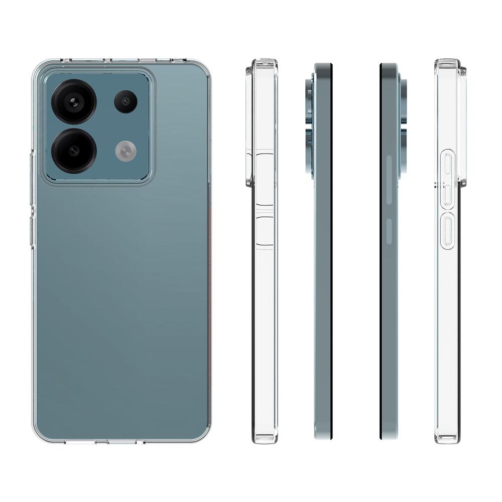 Phone Protector for Xiaomi Redmi Note 13 Pro 5G/Poco X6 5G Case Transparent TPU Phone Shell (Big Rear Lens Hole)