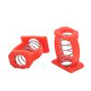2pcs Folding Stem Clamp Knob Adjustment Spring Support Folding Bike Stem Fixing C Clamp Spring Accessories Red