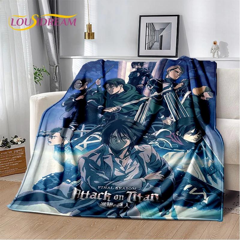 2025 Attack On Titan Eren Anime Cartoon Soft Blankets,Throw Blanket Comfortable Blanket for Picnic Beds Sofa Home Kids Gifts