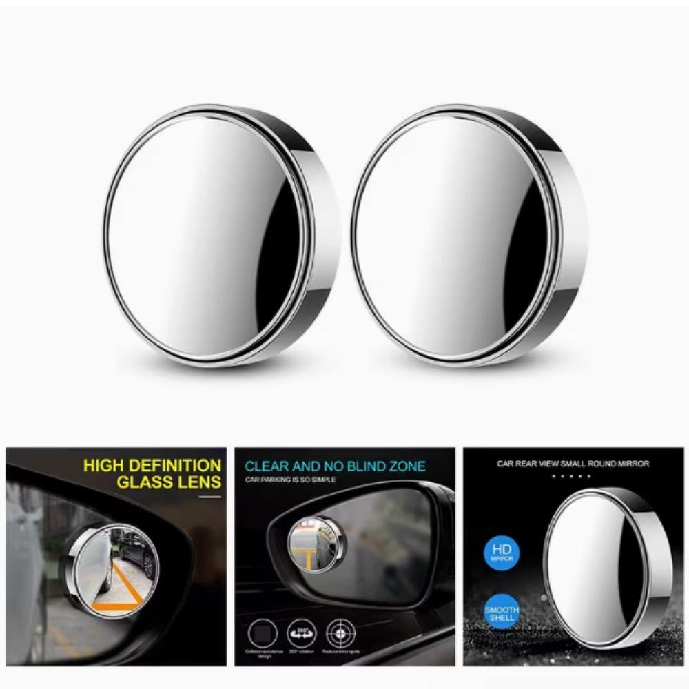 2pcs 360 Degree Adjustable Blind Spot Mirror Universal Fit Wide Angle Mirror  Driving Safety