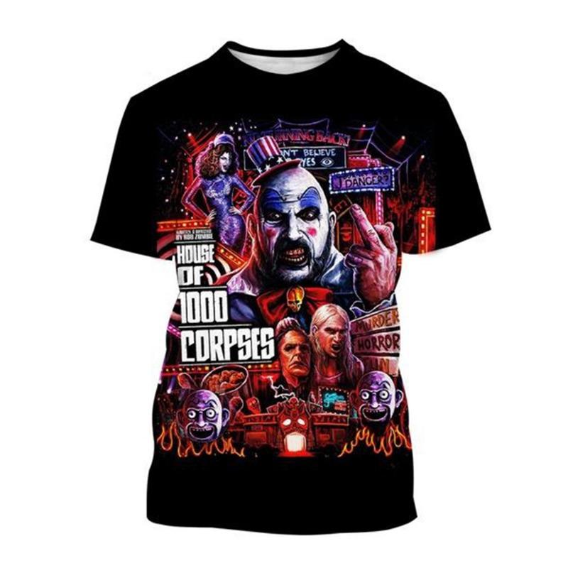2024 Hot Sale Captain Spaulding Funny 3D Print T-Shirt House of 1000 Corpses Men's Fashion Hip Hop Harajuku T Shirt Streetwear