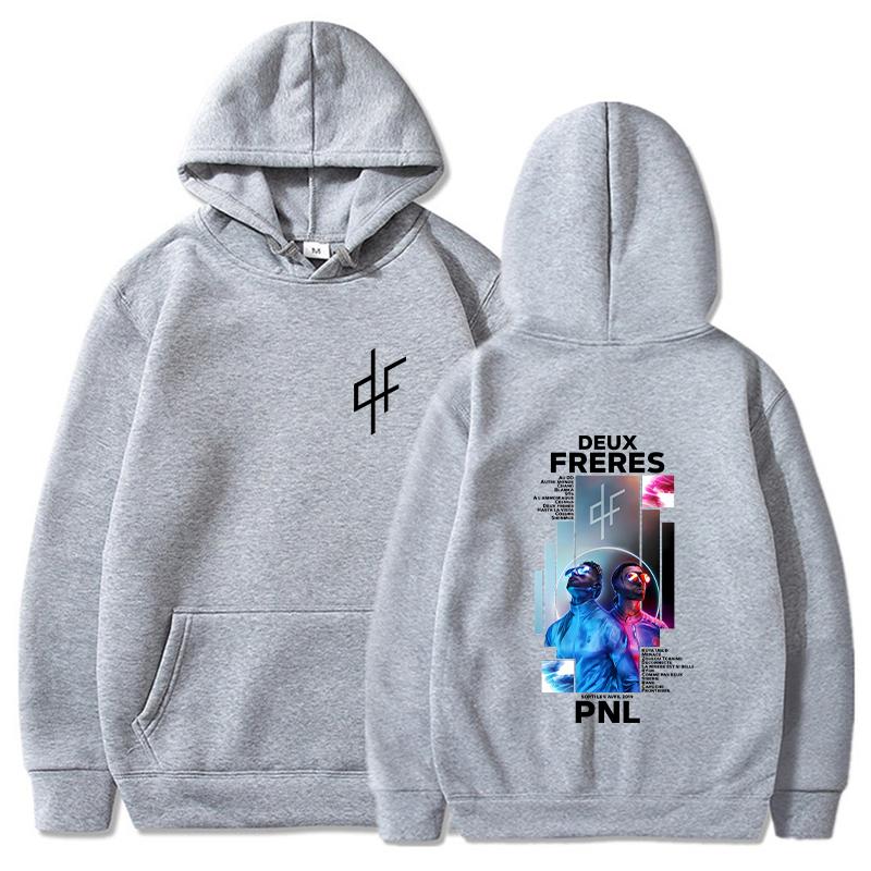 FRERES Hoodies Men Fashion DEUX Printed Long Sleeve Sweatshirts Women Casual Rapper Singer Streetwear Hoody Pullovers Sudaderas