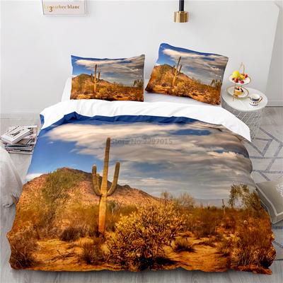 Desert Cactus Landscape Printed Bedding Set 3d Duvet Cover Sets Pillowcases Adult Children Twin Full Queen King Size Bedclothes