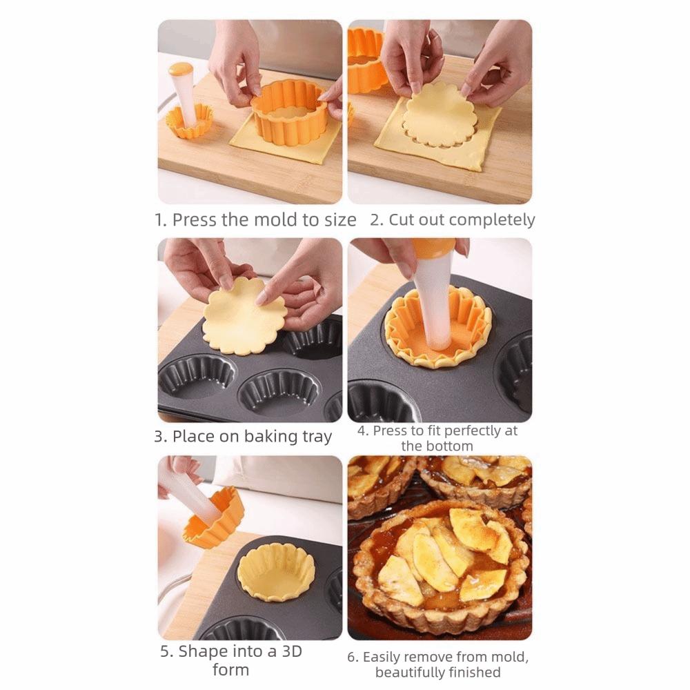 Non-Stick Tart Press Mold Set Dishwasher-Friendly Dessert Baking Molds Cake Molds Dessert Items