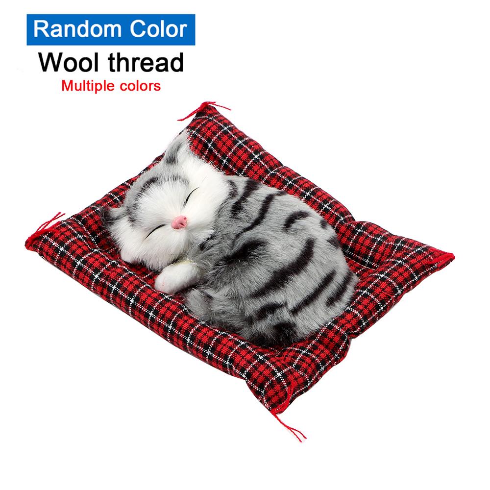 Car Ornaments Interior Accessories Car-styling Cute Simulation Sleeping Cats Dashboard Decoration Lovely Plush Kittens Doll Toy