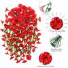 Artificial Morning Glory Silk Flower Vine Hanging Garland Fake Flower String For Home Wedding Outdoor Wall Garden Decor