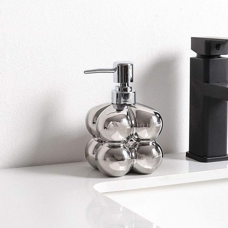 Silver-plated Emulsion Bottles Ceramic Sub-soap Containers Home Hotel Decorated Bathroom Shampoo Collection Bottles Wedding Gift