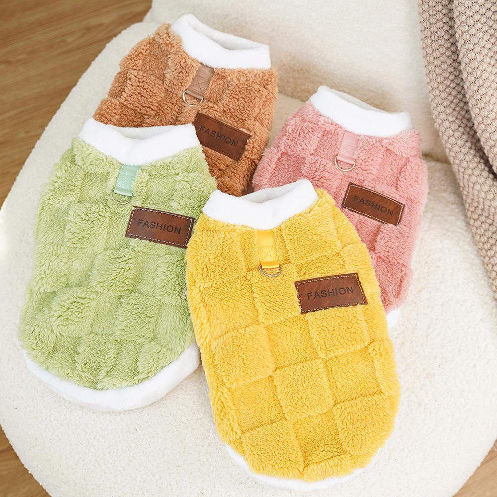 New Year's Cat Pet Clothes Autumn and Winter Hairless Cat Plush Cat New Year's Golden Retriever Big Dog Golden Retriever Cat Dog Supplies