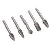 5PCS 14in 6mm Head Rotary Burr Bits Tungsten Steel Grinder Files for Metal Wood Carving