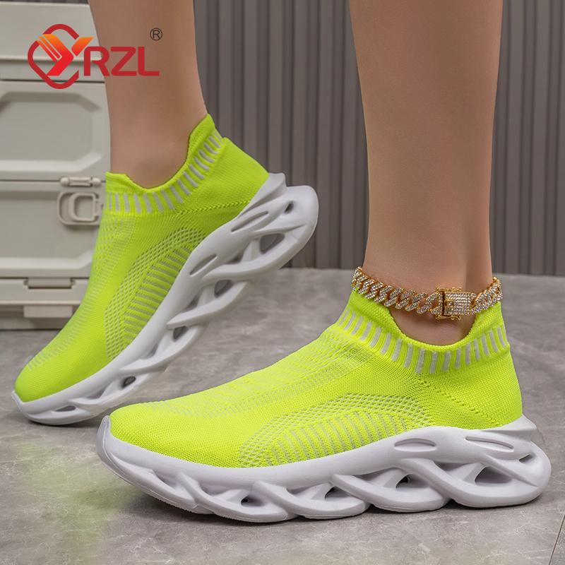YRZL 2024 New Women Flat Shoe Breathable Platform Versatile Sneakers Woman Comfortable Soft Bottom Non-slip Running Sports Shoe
