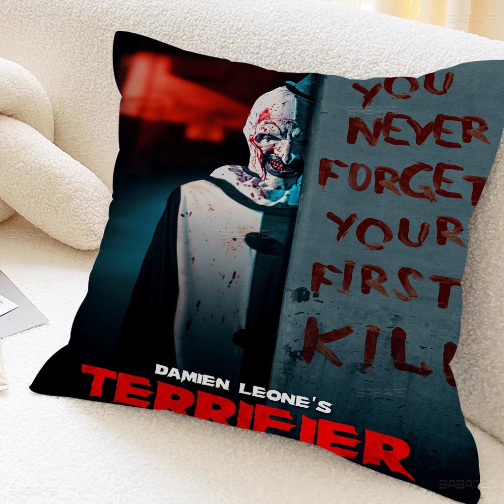 Film T-terrifier Skräckkudde Gåva Hemmakontor Dekoration Sovrum Soffa Bil Kuddfodral Fodral 45x45