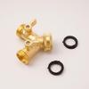 3/4" Garden Hose Splitter Connector Solid Brass 2 Way Tap Connector Adapter Y-Splitter Gardening Tools