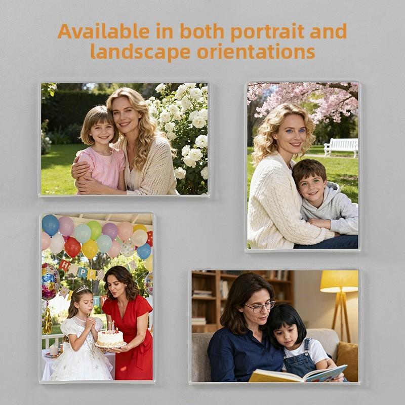 Transparent Acrylic Photo Frame Magnetic Magnet For Photo Wall Diy Home Decoration