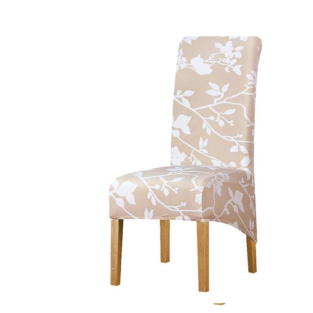 Fashion Printed Long Back Chair Cover Stretch High Back Big Size Cover Chairs Dining Chairs Covers For Kitchen Home Decoration