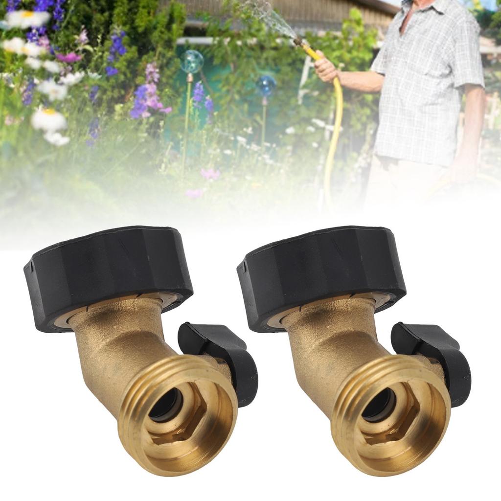 Brass Garden Hose Shutoff Valve Curved Design Water Control for Garden Irrigation Car Washing