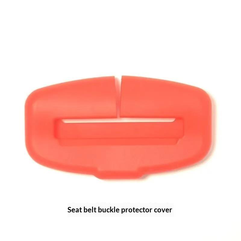 2Pcs Anti-Scratch Soft Rubber Seat Belt Buckle Cover Protector Clip for Safe Auto Interior Use