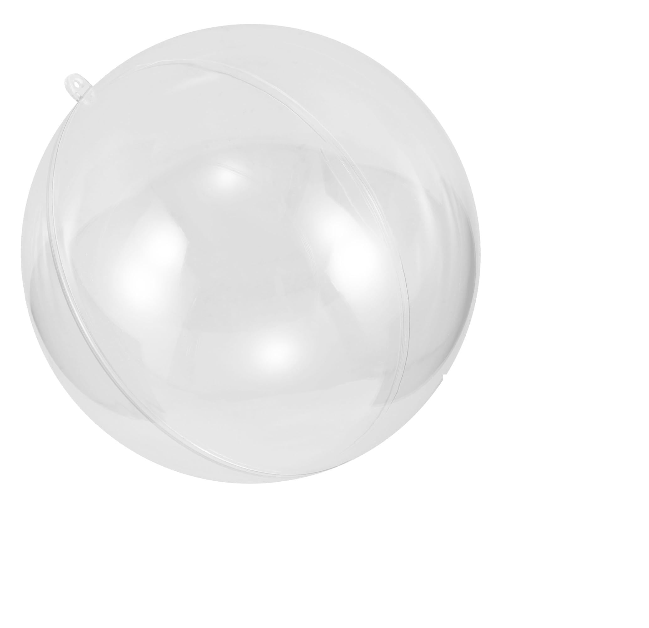 

STOBAZA 16cm Clear Plastic Ball Capsule, Christmas Ornament, Refillable, DIY Christmas Decoration