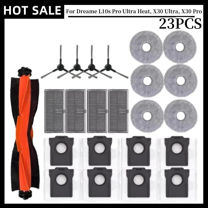 Für Dreame L10s Pro Ultra Heat, X30 Ultra, X30 Pro Staubsauger Ersatzzubehör Hauptseitenbürste Filter Mopp Staubbeutel