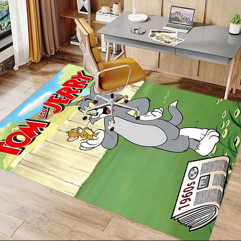 1pc Tom and Jerry Carpet, for Home & Office Decor, Desk Chair Carpet, Festive GiftL1439