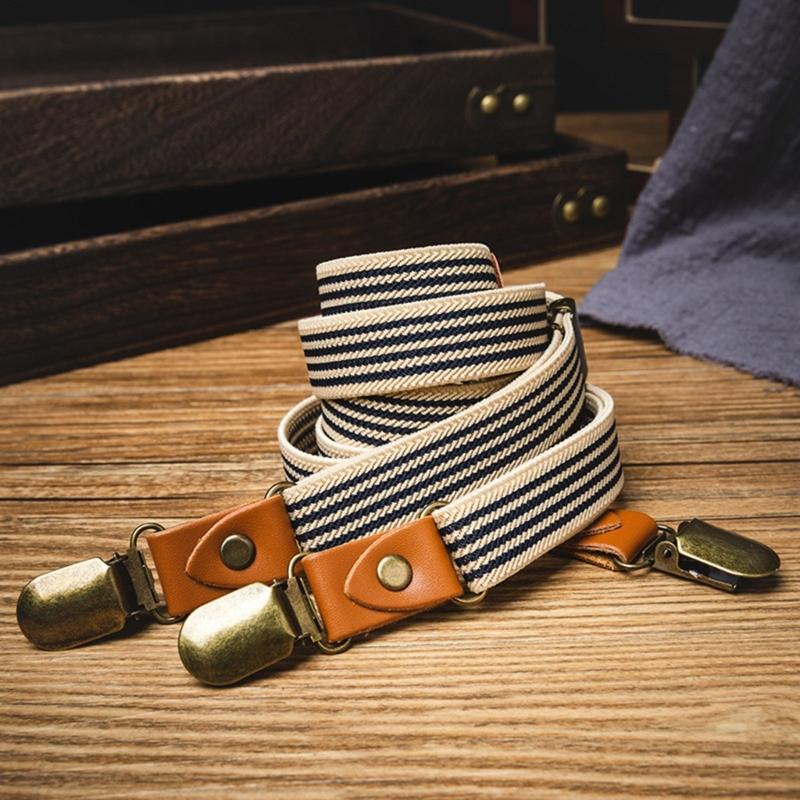 Flexible Grip Dress Suspenders Elastic Rubber Strap For Men Adjustable Stretchable Waistband For Prom Business Casual Wear