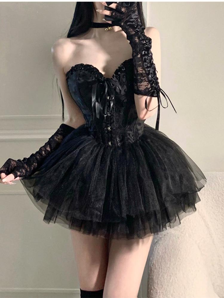 Naughty Maid Lolita Cosplay Cute Sexy Erotic Kawaii Outfit Club Costume Black White Women Uniform Dress Cute Bowknot Costumes