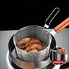 Kitchen Stainless Steel Frying Basket with Hanging Handle Oil Filter Pasta Noodles Drainer Cooking Tools Food Skimmer Strainer