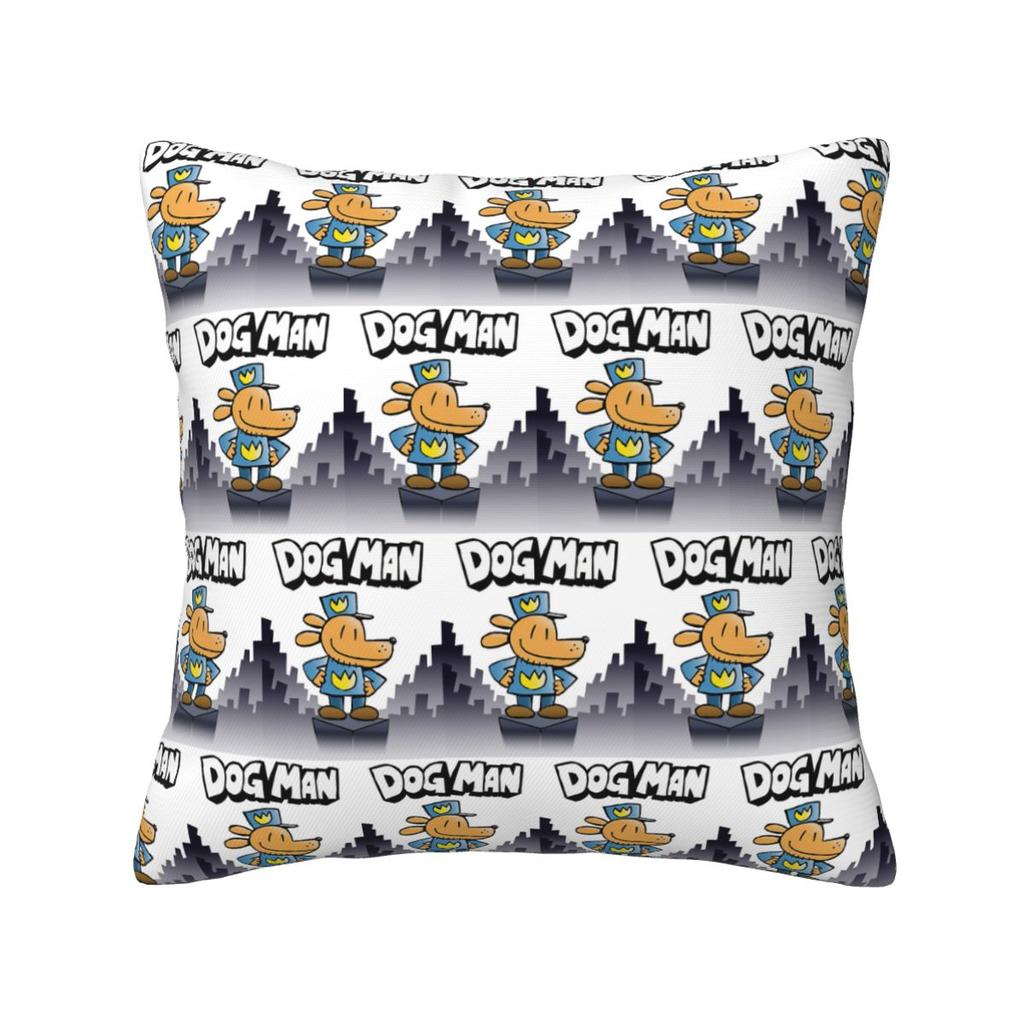 Dog Man Cat And Cute Man Square Pillowcase Pillow Cover Cushion Decor Comfort Throw Pillow for Home Living Room