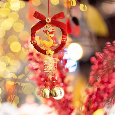 Chinese Year Hanging Decoration Charm Tassel Ornament Red Decorative Lucky Fu Character for